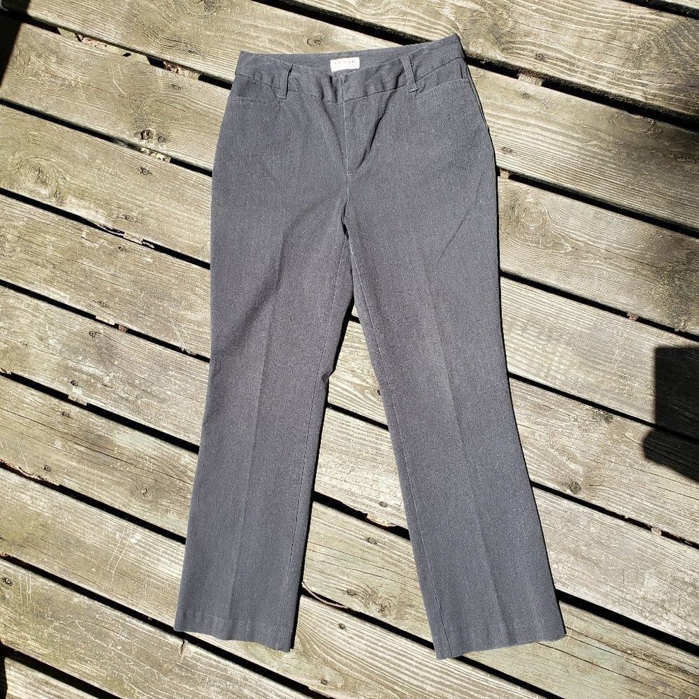 St. John's Bay Dark Gray Stretch Pant Size 8